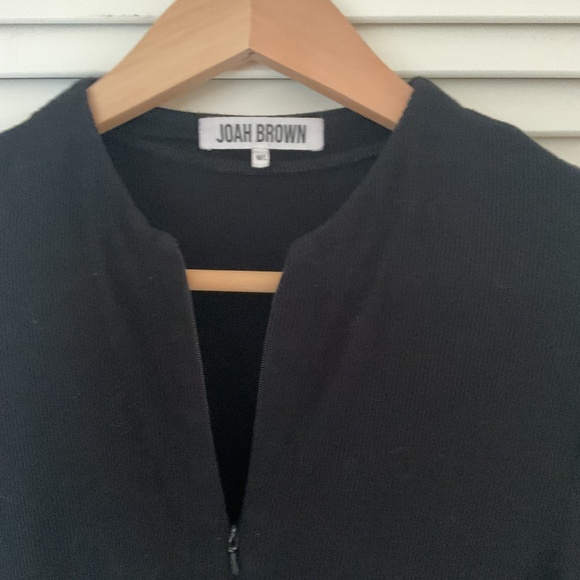 Joah Brown Invisible Half Zip Black Flexrib Top M/L - Picture 5 of 5